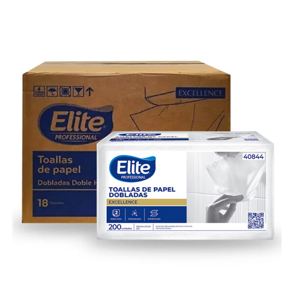 Toalla Interfoliada Doble Hoja ELITE (18 packs x 200 u) 40844