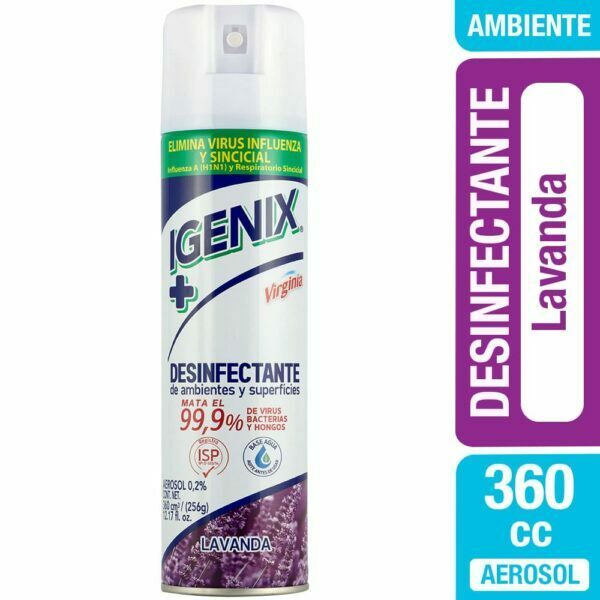 Desinfectante Spray Igenix Virginia Lavanda 360 cc