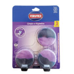 Pastilla Estanque Virutex 48 g Lavanda Display de 3 Unidades